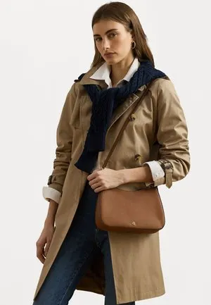 CROSSHATCH LEATHER MEDIUM DANNI BAG - Håndveske - light brown