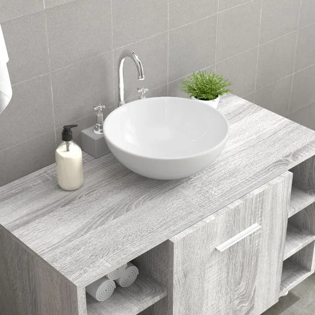 Lavabo de cerámica blanco 28x28x10 cm vidaXL
