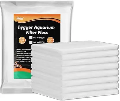 hygger 1'' Thick Aquarium Filter Floss 12"x 68" Poly Fiber Fis…
