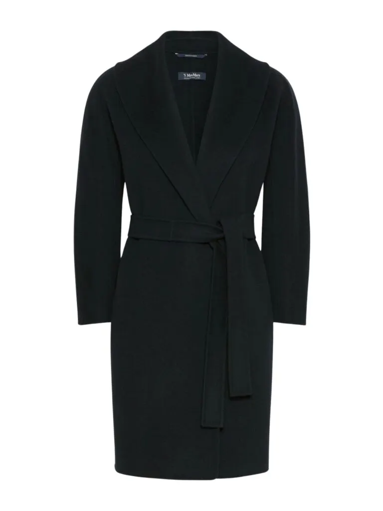 Double-Faced Wool Robe Coat - Marine