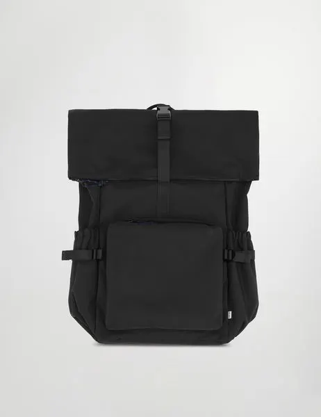 Roll Top Backpack Black