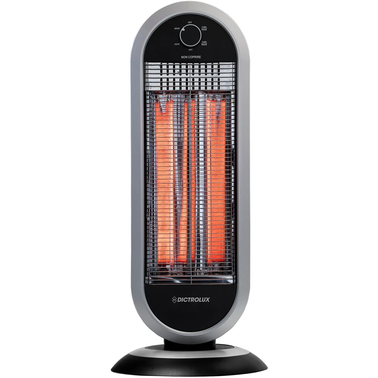 Stufa al carbonio con sistema di sicurezza Hevò 900 Watt