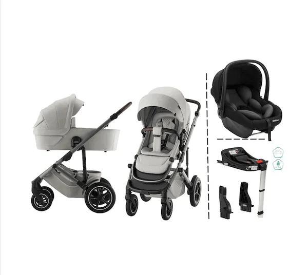 Britax | Smile 5Z kombivogn + Fillikid bilstol & Base | Linnen Grey