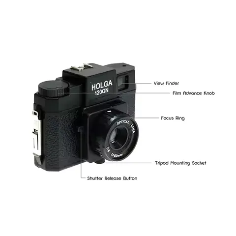 Brand New Holga 120N Retro Point And Shoot Film Camera Lomo Manual Prime Film Camera Lomography Lomo Kodak Fujifilm Black
