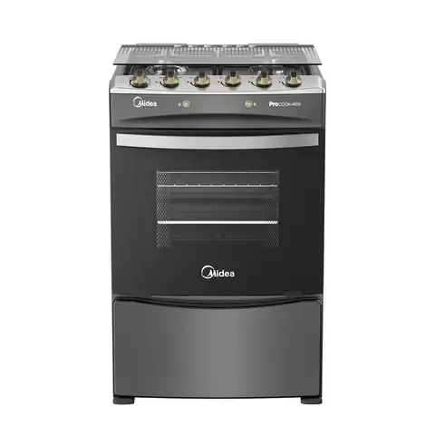Cocina a Gas 4 Platos Carbon Grey MCG-4QPI24NSCG