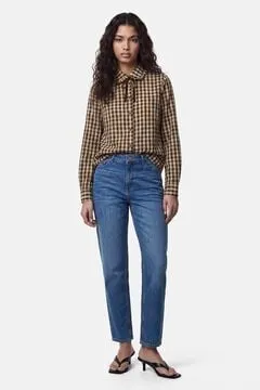 Camisa de cuadros con lazada