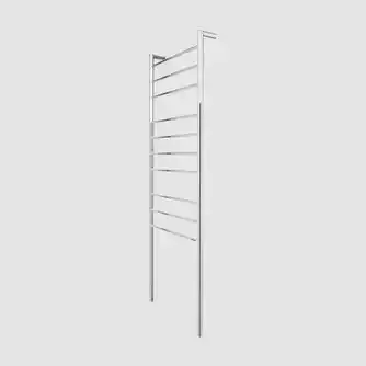 Goldair Platinum Tall Round Bar 120W Towel Rail Stainless Steel