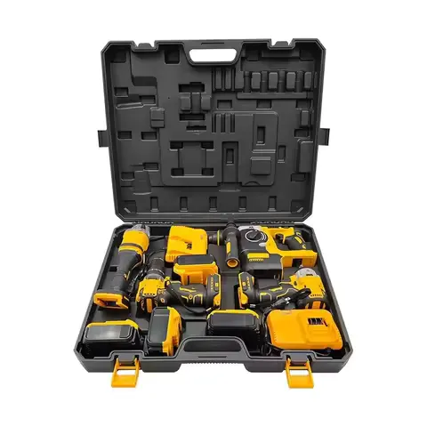 Cordless Power Tool Set 4-In-1 Brushless Combo Kit Lithium Battery Electric Drill Torque Wrench For Household Repair