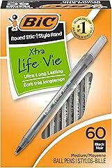 BIC Round Stic Xtra Life Ballpoint Pen, Ult…