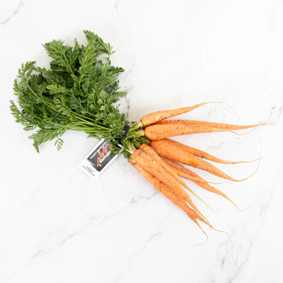 orange baby carrot bunches