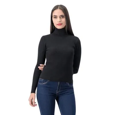 Suéter Mxstaza Mujer Manga Larga Cuello De Tortuga
