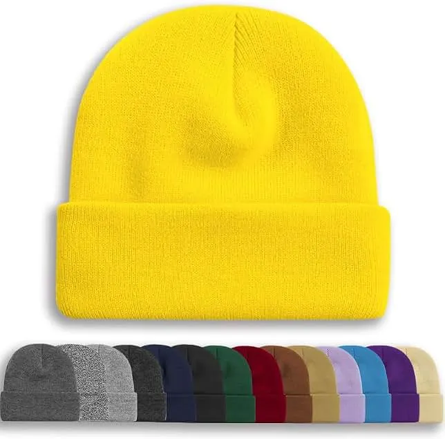 Rosoz Beanie for Men Women Cuffed Knit Winter Hat Unisex Skull Cap | Double-Layer Warm Watch Cap,Ultra-Soft Itch-Free,One Size Fits Most,E…