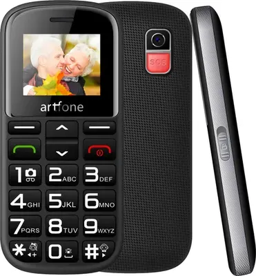 Handy Seniorenhandy Mobiltelefon mit großen Tasten und ohne Vertrag 0.08 MP, Li-Ion 1000 mAh Kamera Handy Mit SOS Notruftaste Einfache Schwarz Retoo