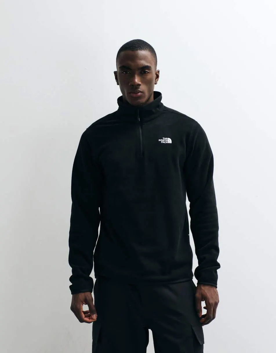 The North Face Glacier 100 1/4 zip fleece in black