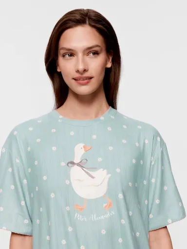 Silly Goose Pointelle Oversized Tee