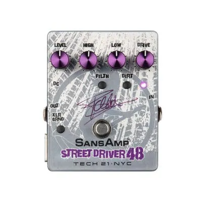 TECH 21 SANSAMP FRANK BELLO STREET DRIVER 48 SIGNATURE BASS EFFECTS PEDAL
