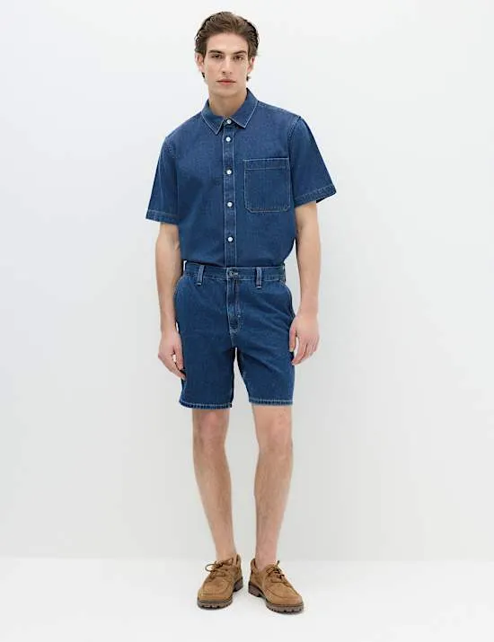 Leichte Denim-Shorts aus reiner Baumwolle