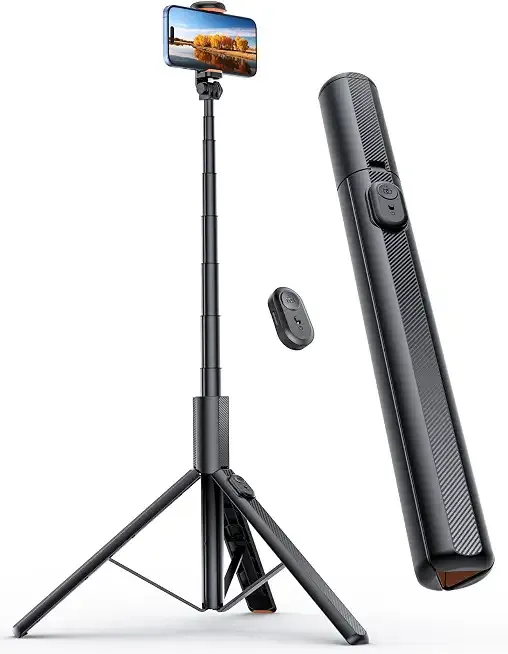 71" Phone Tripod with 1/4" Camera Mount, NT79 Extendable Selfie Stick | Extra Tall,Wireless Remote,Comapct Travel Stand Holder for Filming Video Recording,Compatible with iPhone/Samsung/Camera