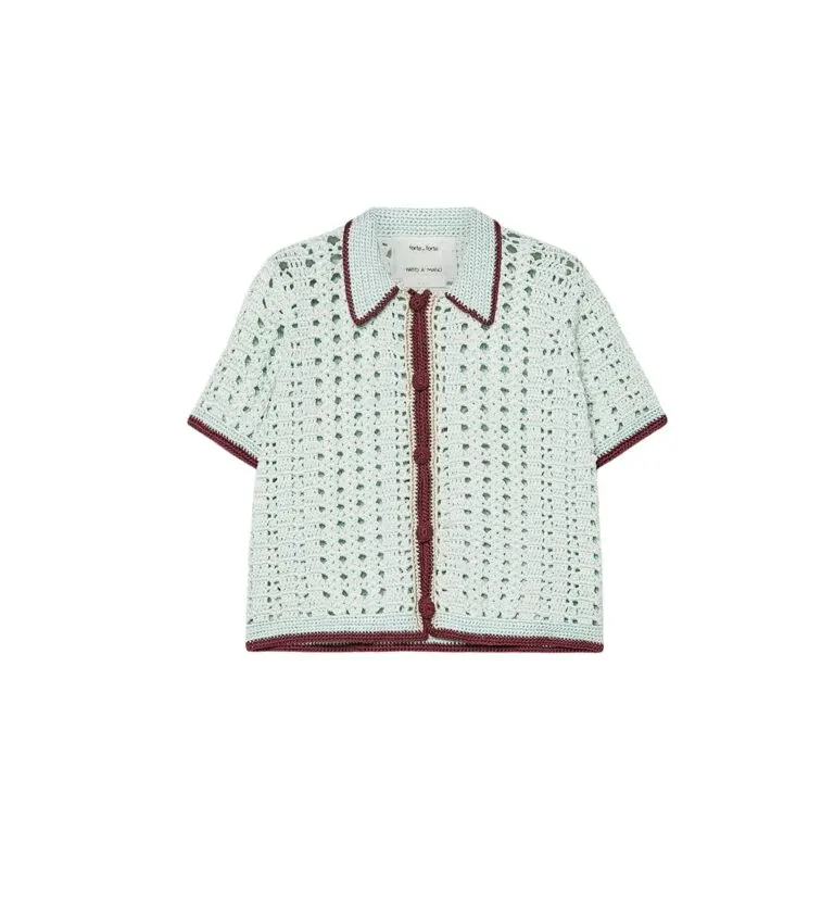 Cable' Luxe Handmade Crochet Cardigan - Blå