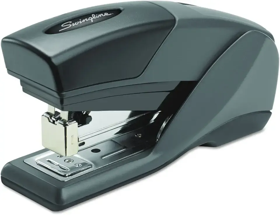 Swingline Stapler, Desktop Stapler, Compact Size, 25 Sheet Capacity, Optima 25 Reduced Effort, Orange/Gray (66412)