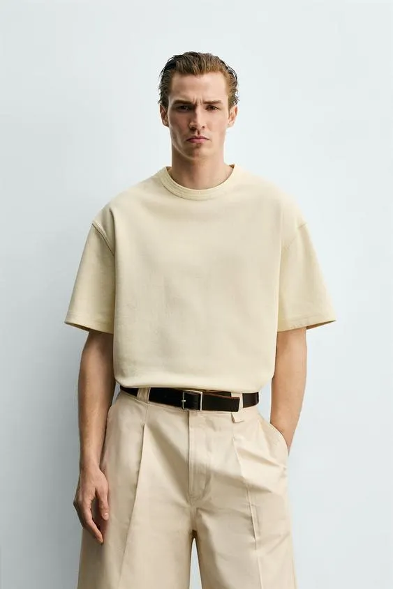 RELAXED FIT SHORT SLEEVE SWEATSHIRT