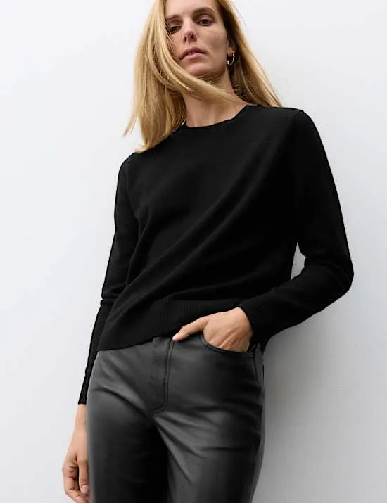 Pullover aus reinem Kaschmir mit Rundhalsausschnitt