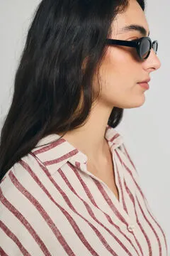 Camisa de rayas de lino