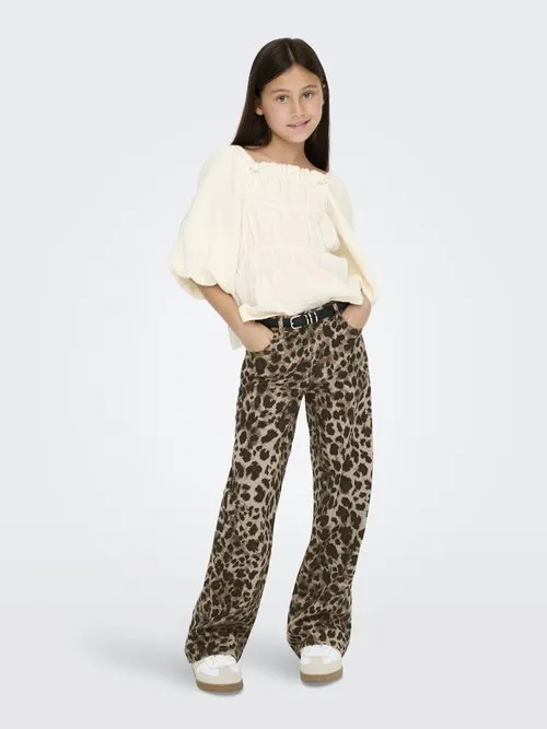 Wide-leg KOGGIANNA-MADISON Wide Leg Fit - Jeans straight leg - light taupe/black