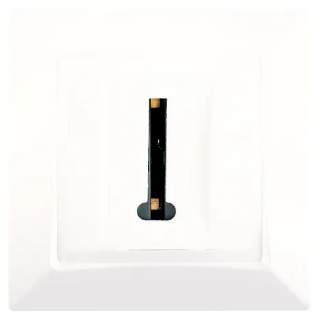 Prise téléphone + plaque \"DELTA ONE\" blanc - Siemens