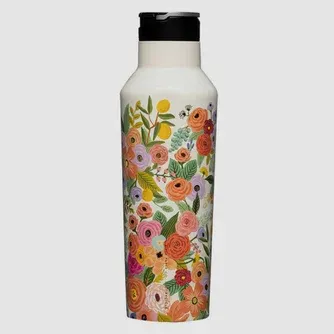 Corkcicle Sport Canteen 600ml Rifle Paper Garden Party Cream