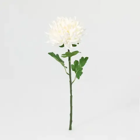 Vara de Flor Artificial Crisantemo Blanco 55cm
