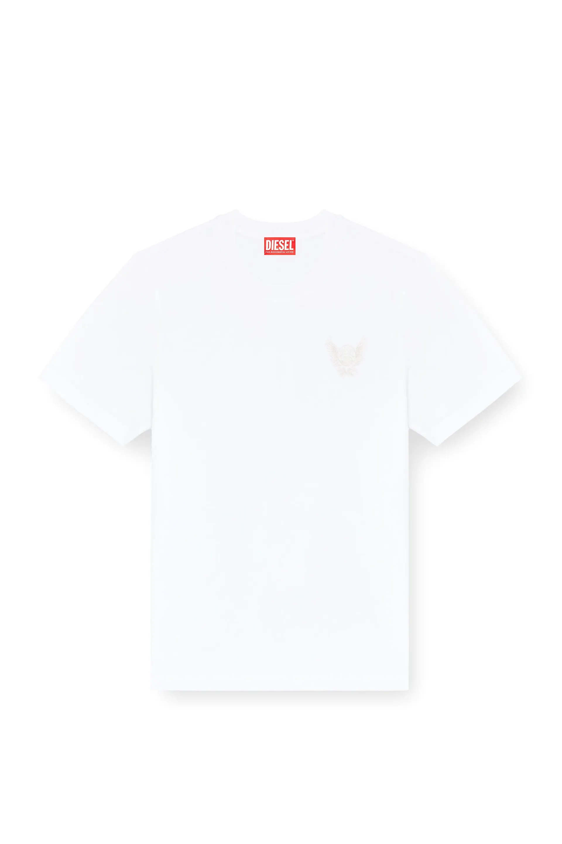 Cotton T-shirt with chest logo motif
