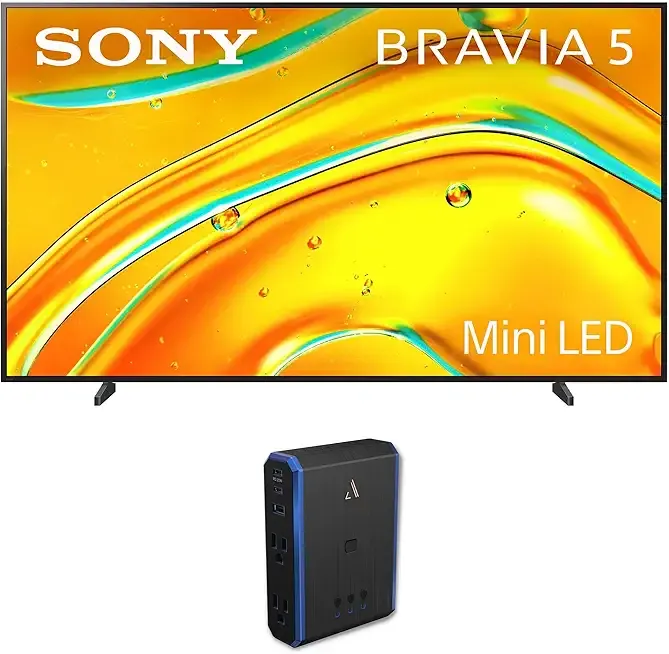 Sony K98XR50 98 Inch Bravia Mini LED 4K HDR TV with an Austere 5S-PS4-US1 4-Outlet Power (2025)