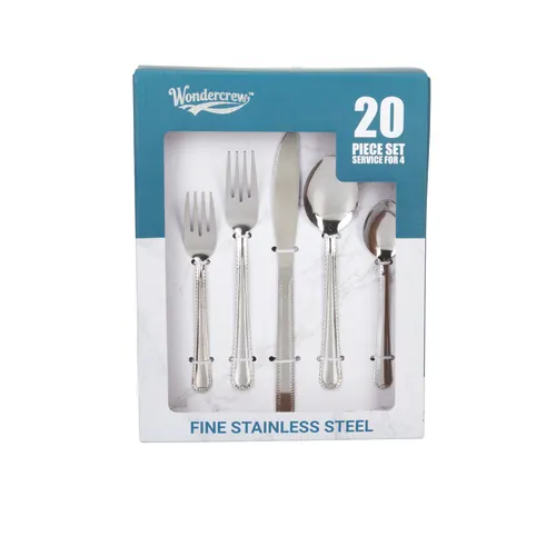 Wondercrew 20 Piece Stainless Steel Flatware Set