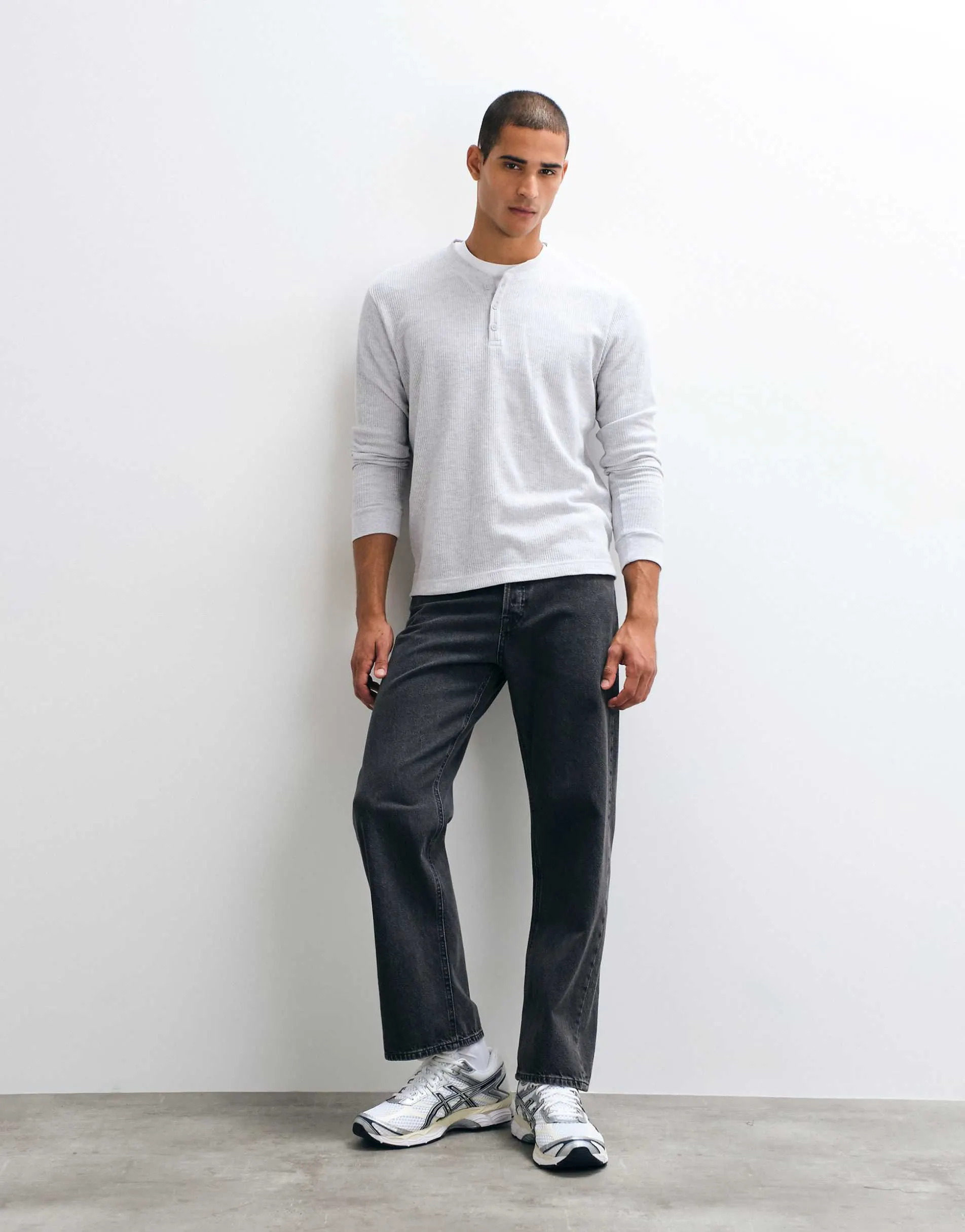 Jack & Jones Ted loose straight jeans in black wash