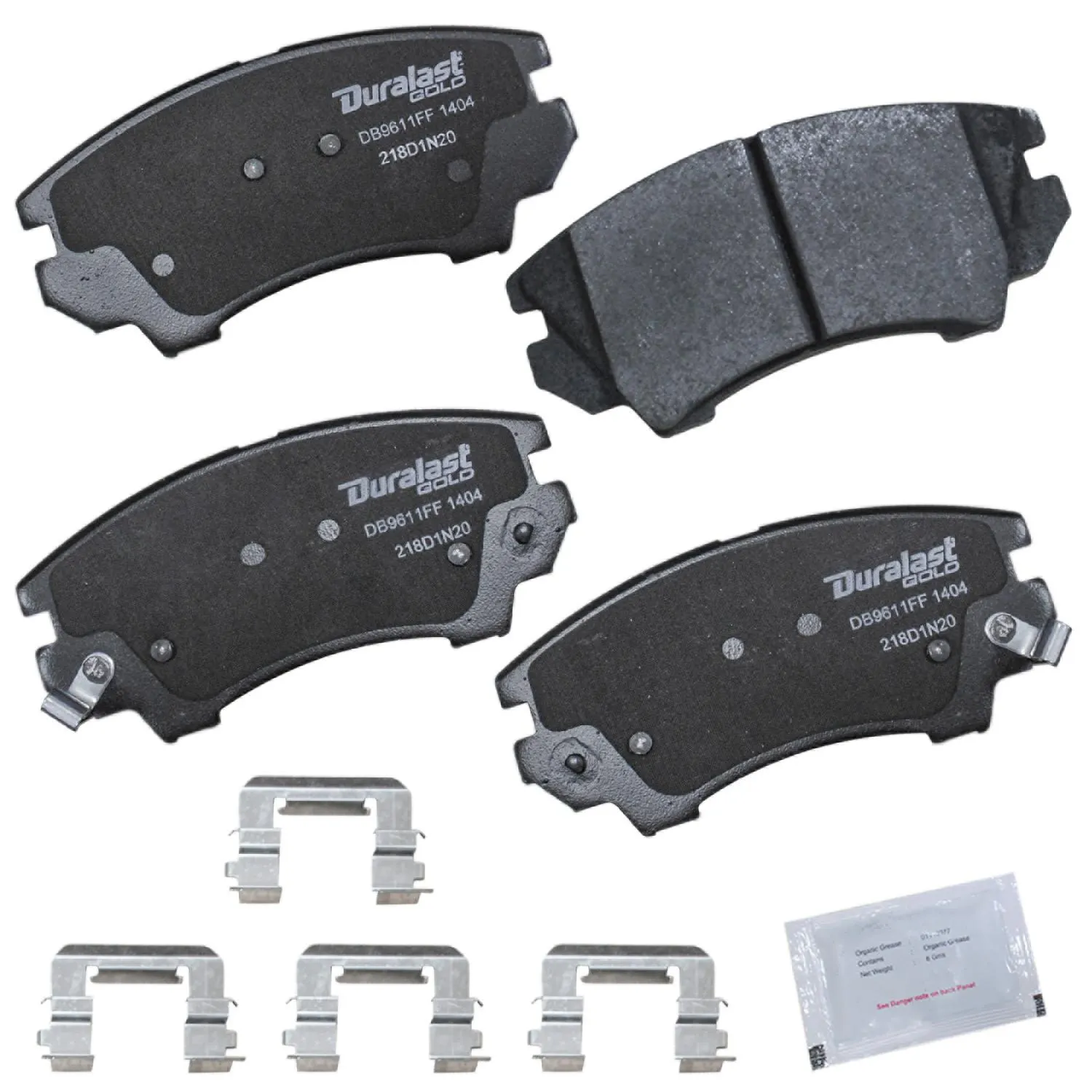 Juego de Balatas de Disco de Ceramica Duralast Gold DG1404