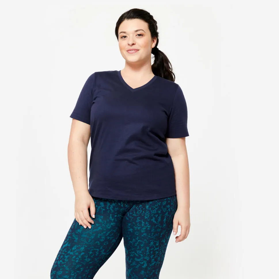 Dámské fitness tričko s výstřihem do V