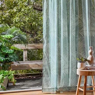 Urban Interiors Pencil Pleat Curtain Sheer Palm
