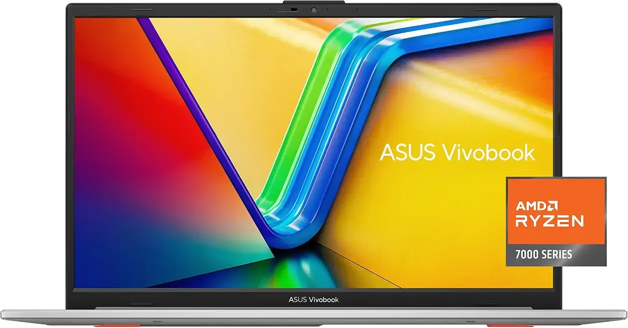 ASUS Vivobook Go 15.6” Slim Laptop, AMD Ryzen 5 7520U, 8GB, 512GB, Windows 11 Home, Cool Silver, Military Grade Durability, Fast Charging, Webcam Shield, E1504FA-AS54