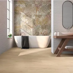 Piastrella da rivestimento interno in gres porcellanato 60 x 120 cm rettificato smaltato multicolore satinato Flora Warm Sp. 9.5 mm 1.44 mq