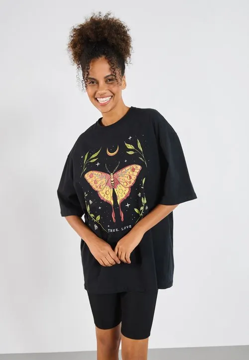 T-shirts med print - black