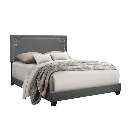Ishiko Queen Size Bed by Acme Furniture - Gray Linen