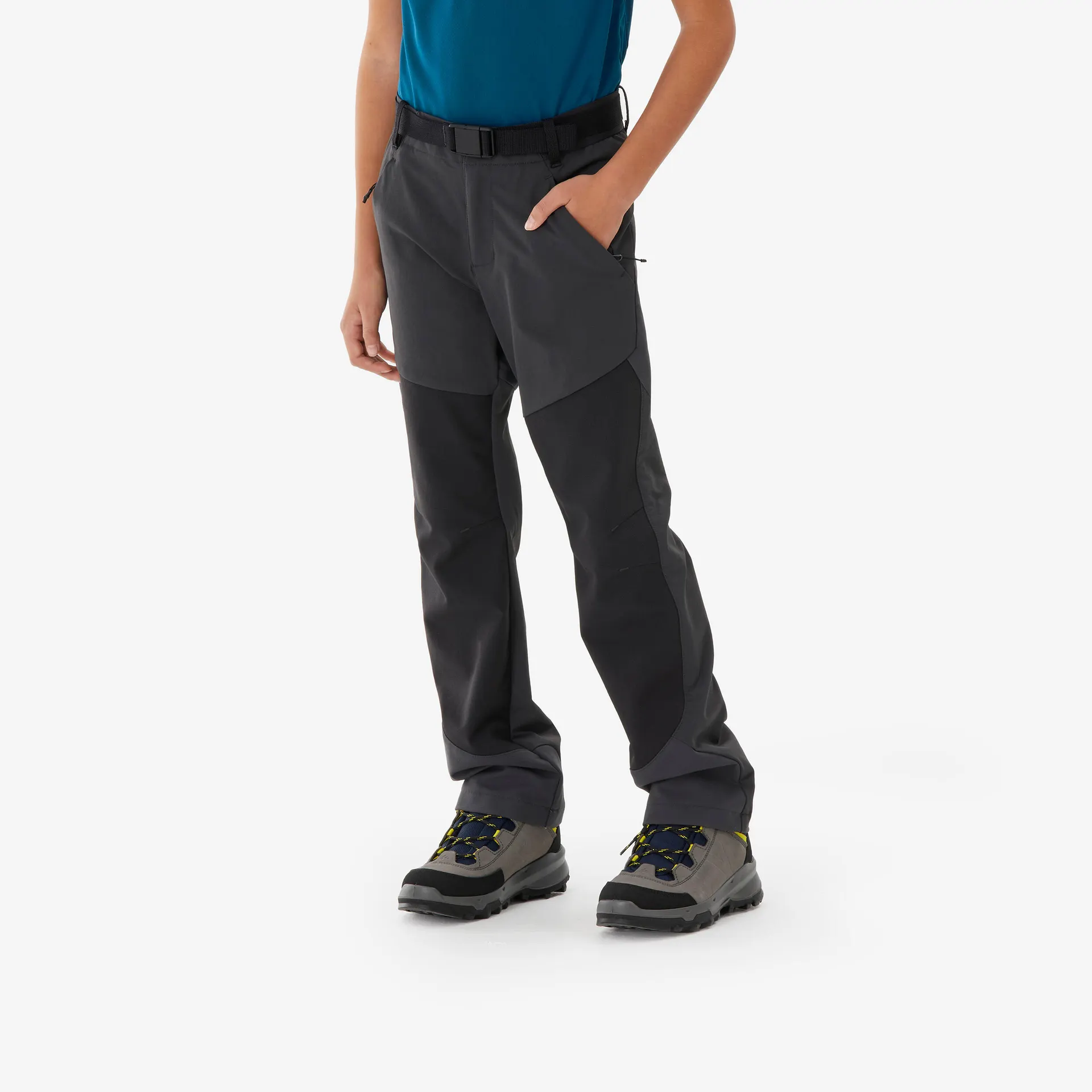 QUECHUA Dětské turistické softshellové kalhoty 7–15 let MH 900