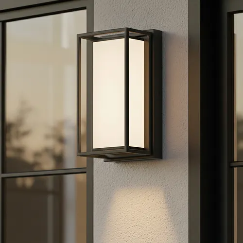 Patriot Lighting® Tisha Matte Black LED Outdoor Wall Light