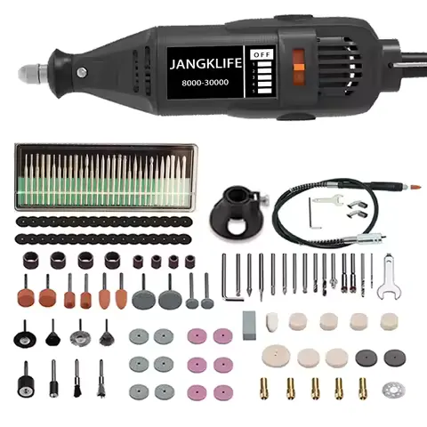 JANGKLIFE 110V 220V Power Tools Electric Mini Drill Die Grinder Engraver Polisher with Rotary Tools Set Kit For 3000 4000