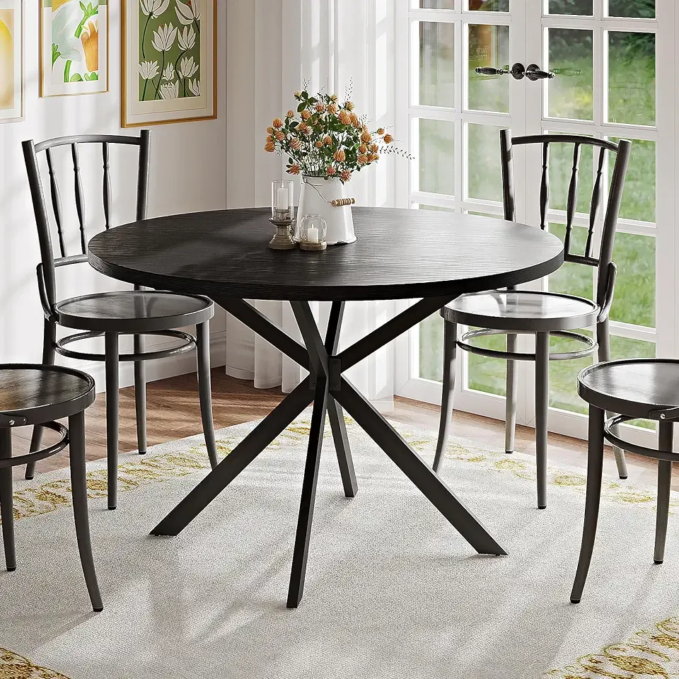 ChooChoo 47.2 Inch Round Dining Table for 4