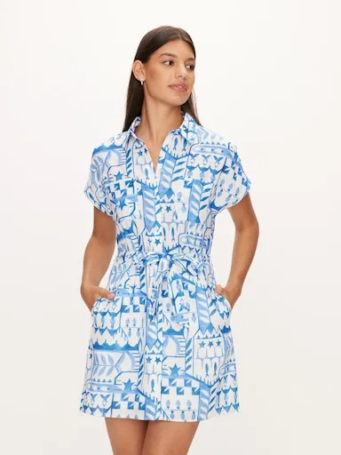Renee Taha Printed Shirt Dress