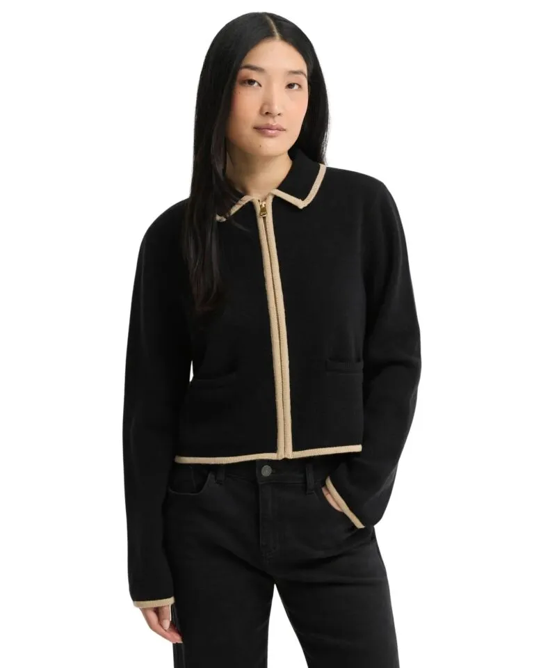 Amryn Knitted Zip Cardigan - Sort