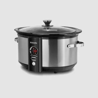 Brabantia Stainless Steel BBEK1083D Slow Cooker 6.5 Litre