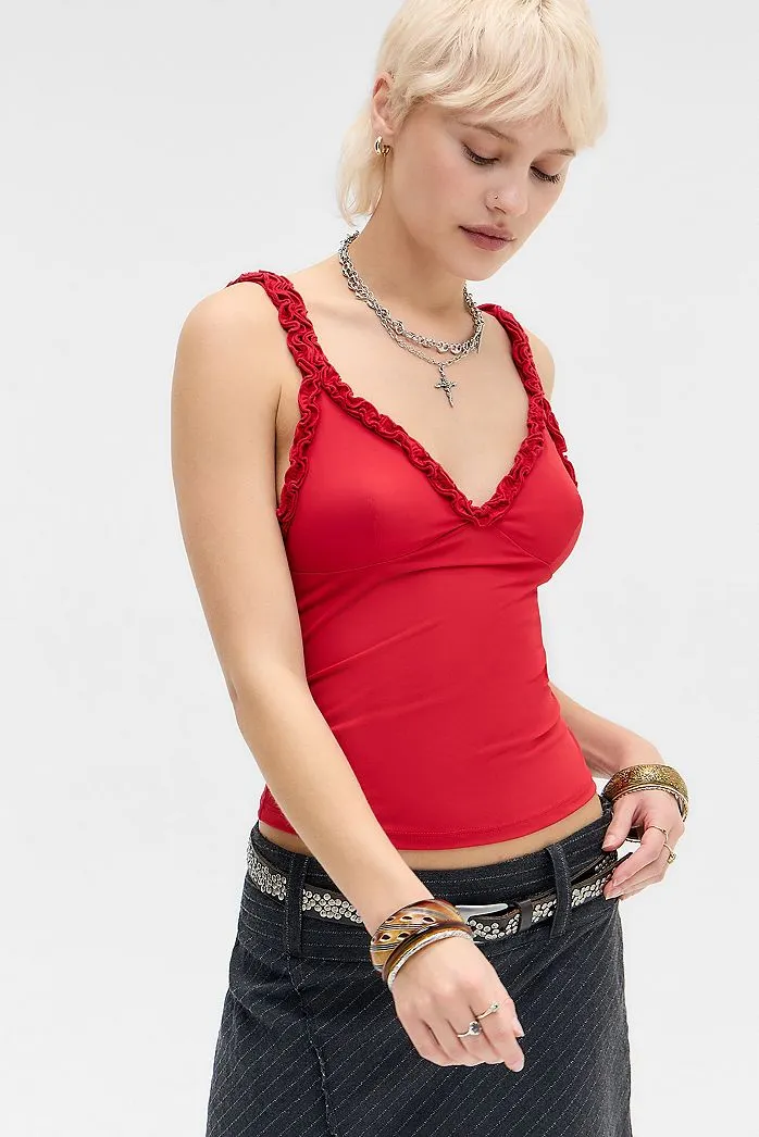 Canotta in Mesh con Volant Out From Under Cammy